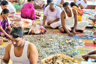 yadadri temple hundi counting