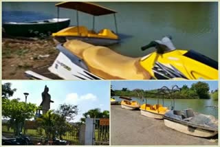 no boating at  bhishma lake in gadag