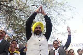 Bhagwant Mann held a mass meeting in Delhi Chhatrapur