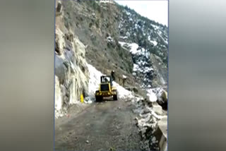 glacier fell on sangla road in kinnaur