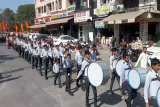 चित्तौड़गढ़ में पथ संचलन, path sanchalan in Chittorgarh