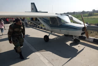 Emergency landing of crashed aircraft on Eastern Peripheral Expressway of Ghaziabad