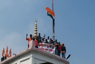 Tiranga hoisted in pahadi temple ranchi on Netaji Subhash Chandra Bose Jayanti