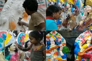 कोडरमा में तैयार हो रही हैं मां सरस्वती की इको फ्रेंडली मूर्तियां, 50 रुपये से लेकर 5000 तक की हैं मूर्तियां