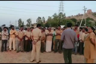 ananthapuram district police officers taking safety measures on road safety week