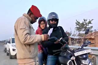 tingkhong Police and blackpenther Checking vehicle at Tingkhong