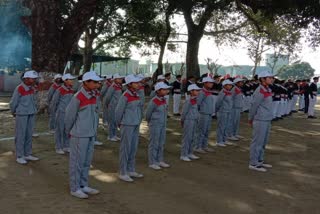 Police Students Cadets in himachal day parade