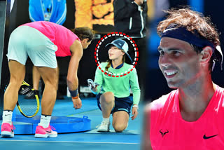 rafael nadal accidentally hit a ballkid in australian open