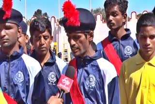 Blind  children happay to participate Ganarajyotsva  Rally