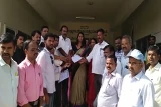 Protests by government employees demanding strict action against the priest of Anjanadri hill