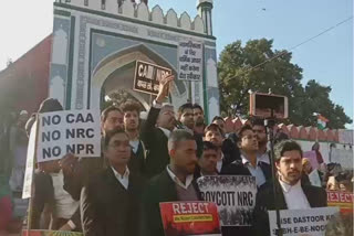 Protest in old delhi