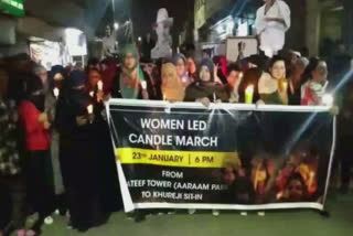 women started protesting against caa-nrc in khureji