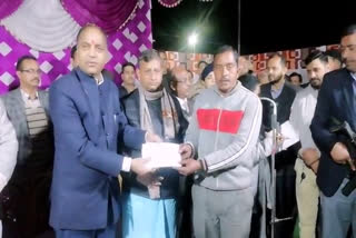 cm jairam thakur distributes relief amount in bilaspur