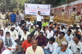 Videocon Group Employees Union strike in Aurangabad