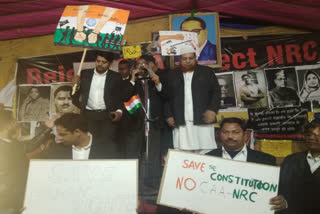 High court lawyers reach CAA protests in Shine Bagh at delhi