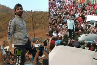 Kartik Aaryan 'overwhelmed' by fans love, Kartik Aaryan mobbed by a sea of fans, Kartik Aaryan craze in fance, Kartik Aaryan latest news, Kartik Aaryan upcoming film, Kartik Aaryan in love aaj kal, Kartik Aaryan share video with fans