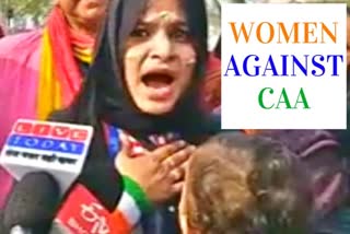 Women brigade continues their anti-CAA stir in Lucknow