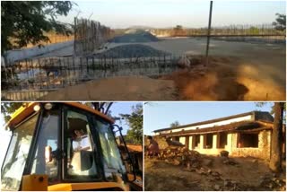 Maoist stopped the bridge construction work in latehar