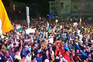 Massive protest against CAA and NRC in raipur