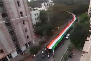 IIT Bombay took out a tricolor march in the campus