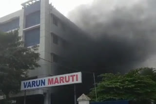 Fire in Varun Motors with short circuit