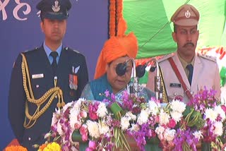 governor anusuiya uike counted the achievements of the state government in republic day speech