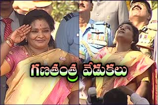 GOVERNOR TAMILISAI PARTICIPATED IN REPUBLIC DAY CELEBRATIONS IN PUBLIC GARDENS, HYDERABAD