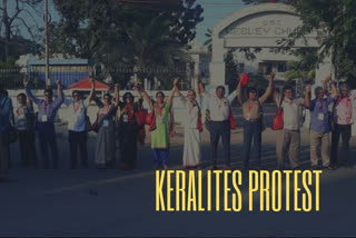 Keralites stage anti-CAA human chain in Delhi