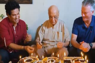 Sachin Tendulkar, Steve Waugh celebrate 100th birthday of India's oldest living first-class cricketer