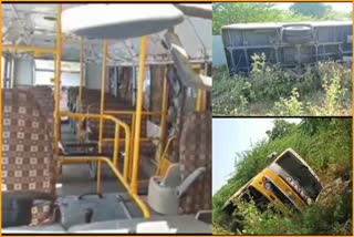 20 students injured after a school bus met with an accident