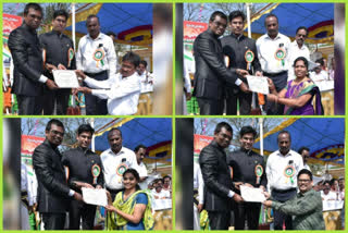 appreciation certificates are given to best teachers at vishakapatnam on occassion of republic day