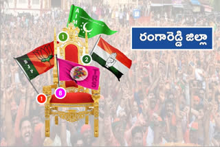 trs won eight municipalities in rangareddy district