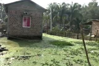 a flood effected village in guwahati