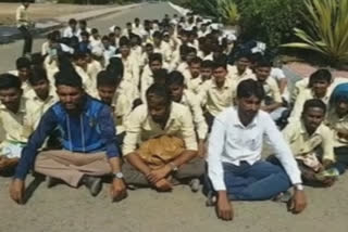 Agitation of students of agricultural colleges in Latur