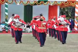 beating the retreat program in rajbhavan at ranchi