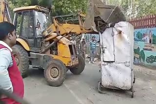 action against encroachers in Kota, कोटा में नगर निगम का अतिक्रमणकारियों पर कार्रवाई