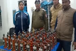 Illegal wine seized at sorbhog Railway station