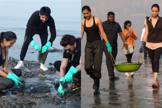 Dia Mirza Mahim Beach Clean up