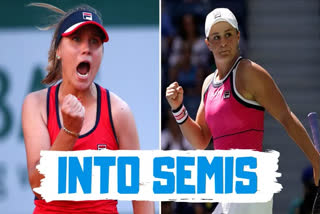 Barty and sofia kenin in the semifinals in Australian Open