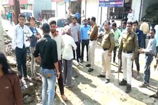 residents of Laxmi Nagar created a ruckus in Shajapur