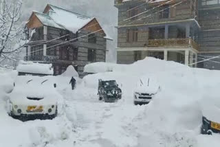 Manali receives fresh snowfall