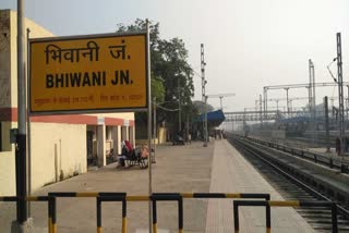 waiting hall construction at bhiwani railway station