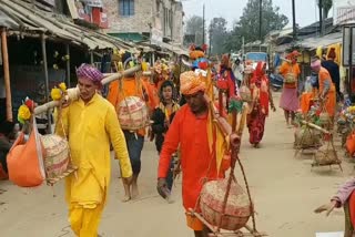 Crowd of devotees in Devghar on occasion of Basant Panchami