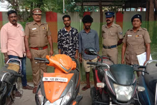 Two arrested for stealing two-wheelers