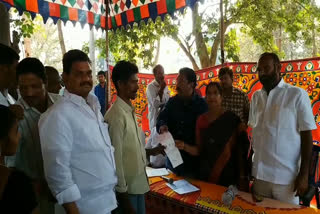 cmrf  cheques distribution in kammam