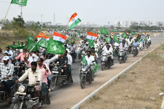 amaravathi farmers bike rally