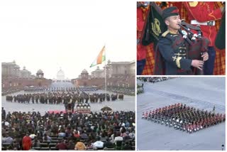 Beating Retreat ceremony organized at Vijay Chowk