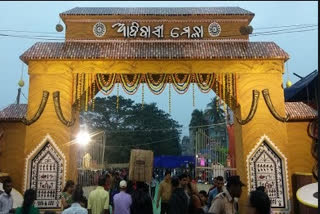 people enjoying food cort food in adibasi mela 2020