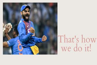 Virat Kohli reacts after India's first-ever T20I series win in New Zealand