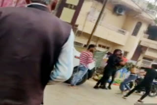 A young man was beaten up at some distance from the strike site